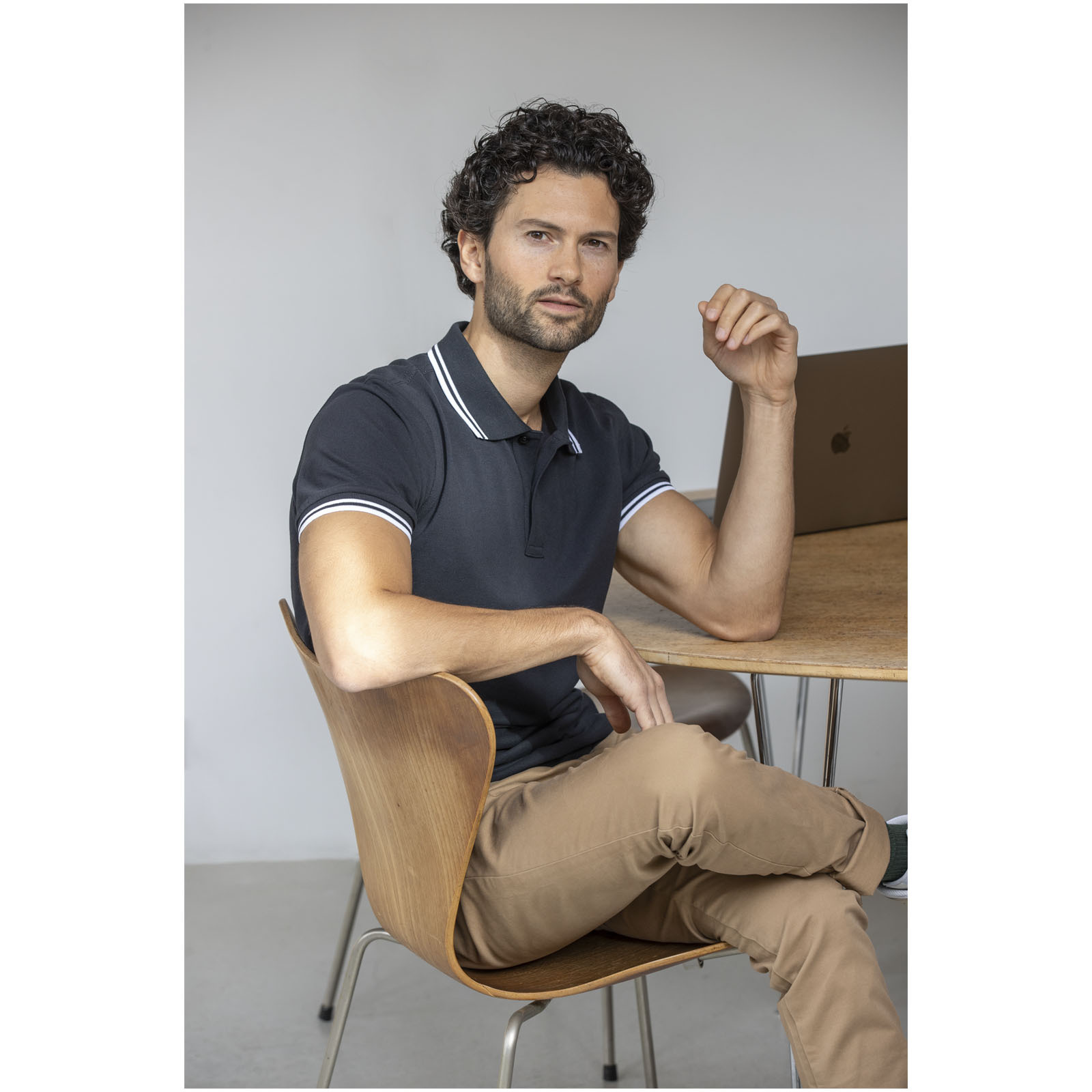 Polos personnalisable ELEVATE Polo tipping Amarago manches courtes homme