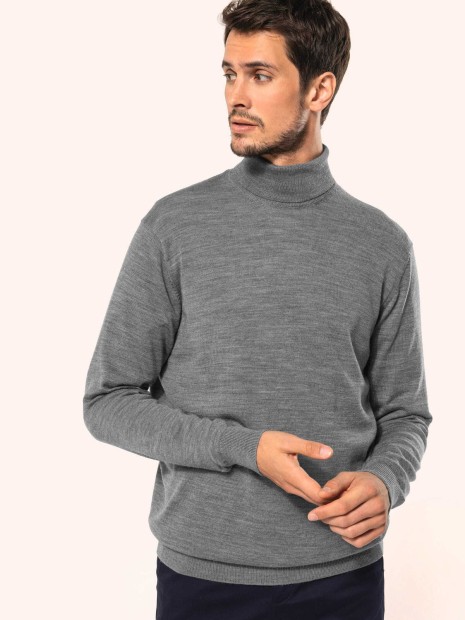 Pulls à personnaliser KARIBAN Pull Mérinos col roulé homme 