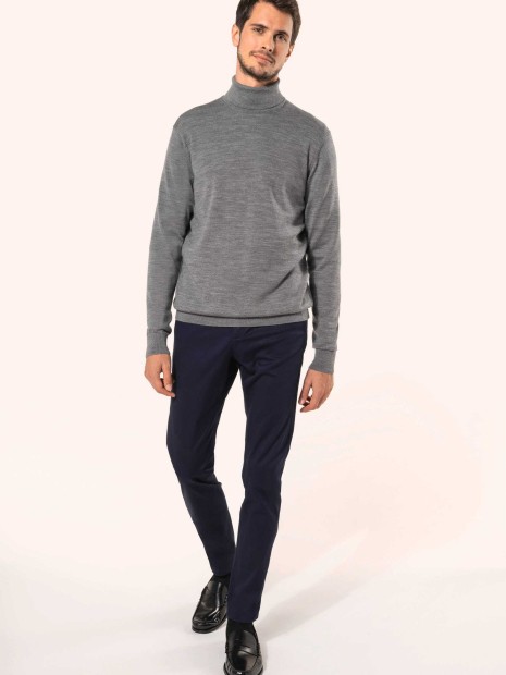 Pulls à personnaliser KARIBAN Pull Mérinos col roulé homme 