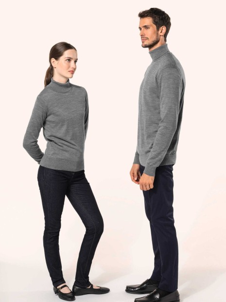 Pulls à personnaliser KARIBAN Pull Mérinos col roulé homme 