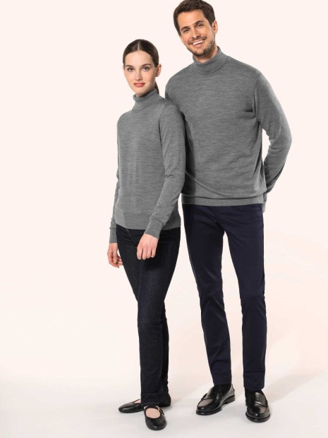 Pulls à personnaliser KARIBAN Pull Mérinos col roulé homme 
