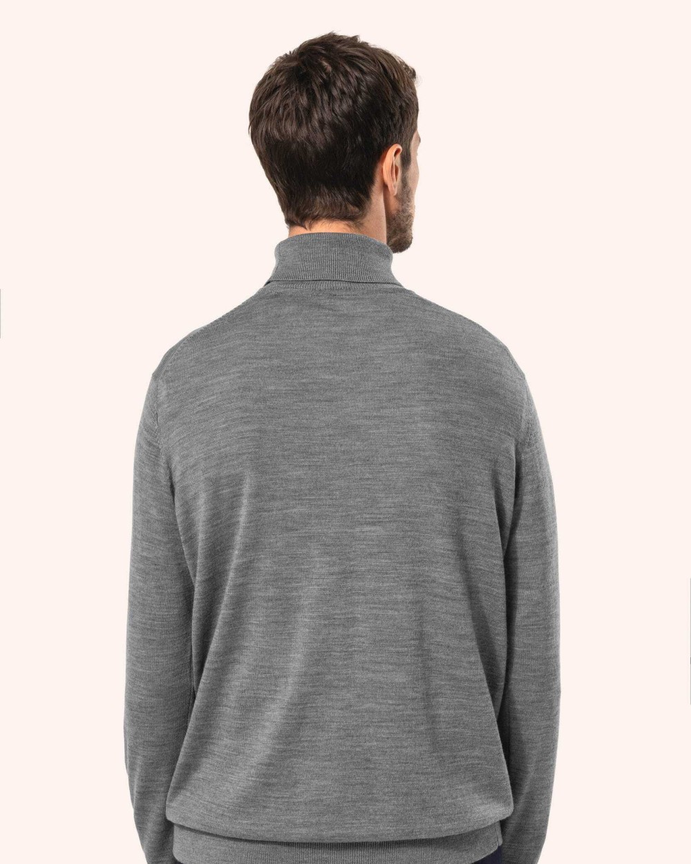 Pulls personnalisable KARIBAN Pull Mérinos col roulé homme