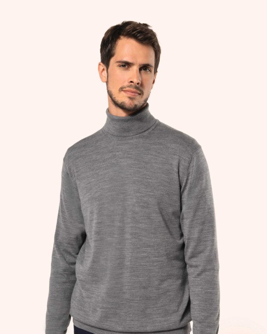 Pulls personnalisable Kariban Pull Mérinos col roulé homme