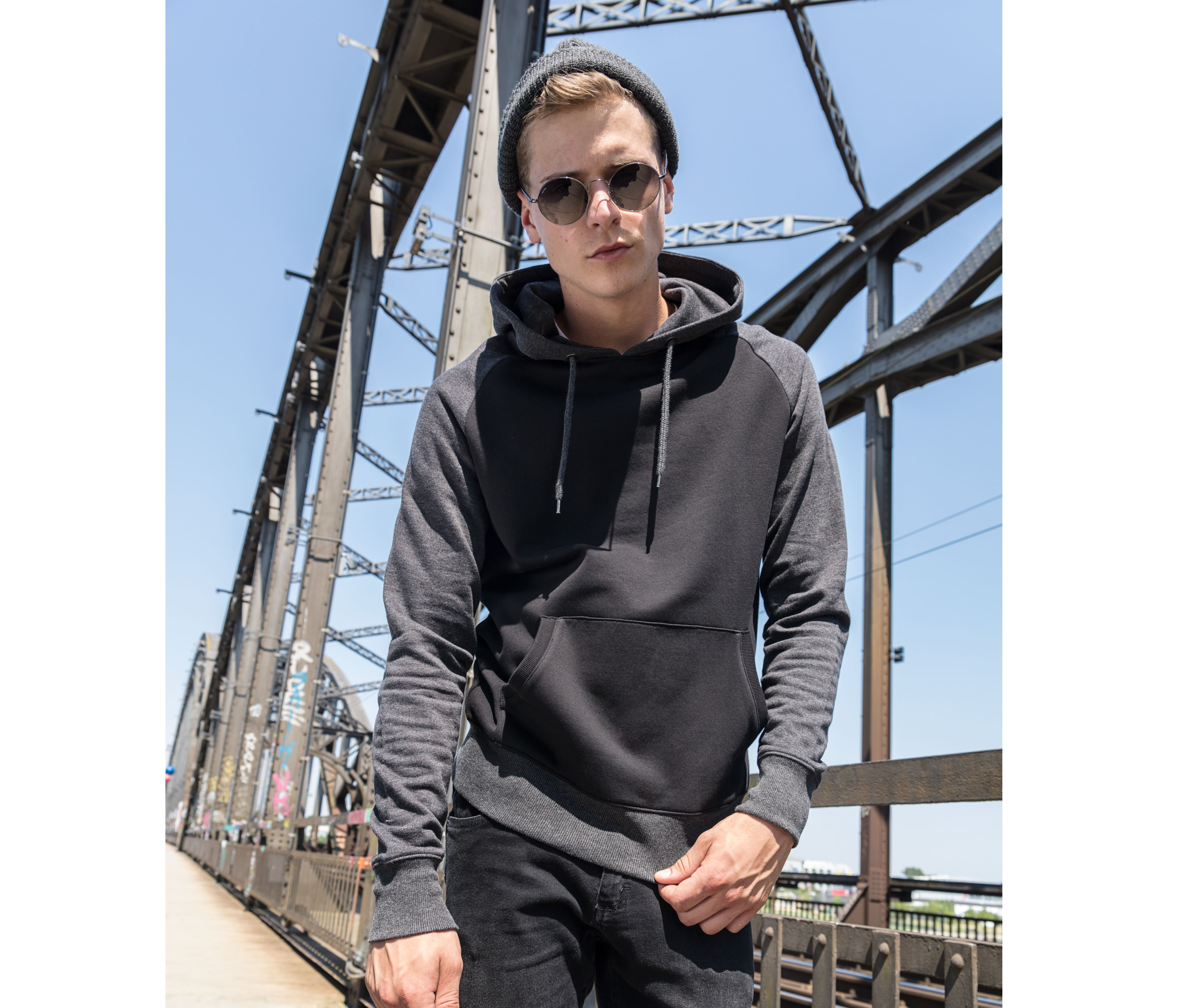 Sweat-shirts personnalisable BUILD YOUR BRAND RAGLAN HOODY
