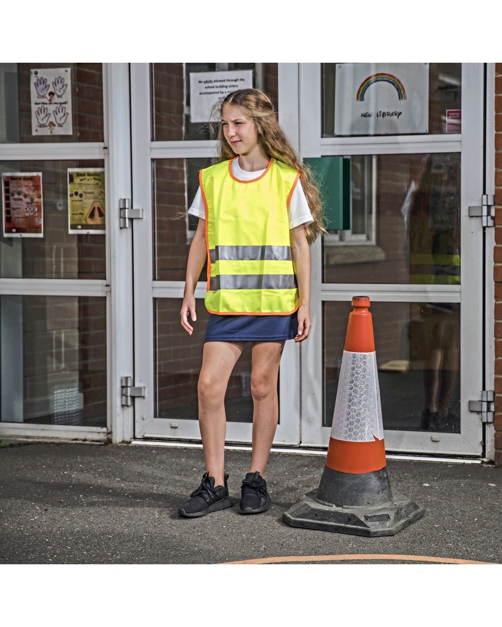 RESULT R212J Fluo overgooier kinderen Warnwesten personalisierbar