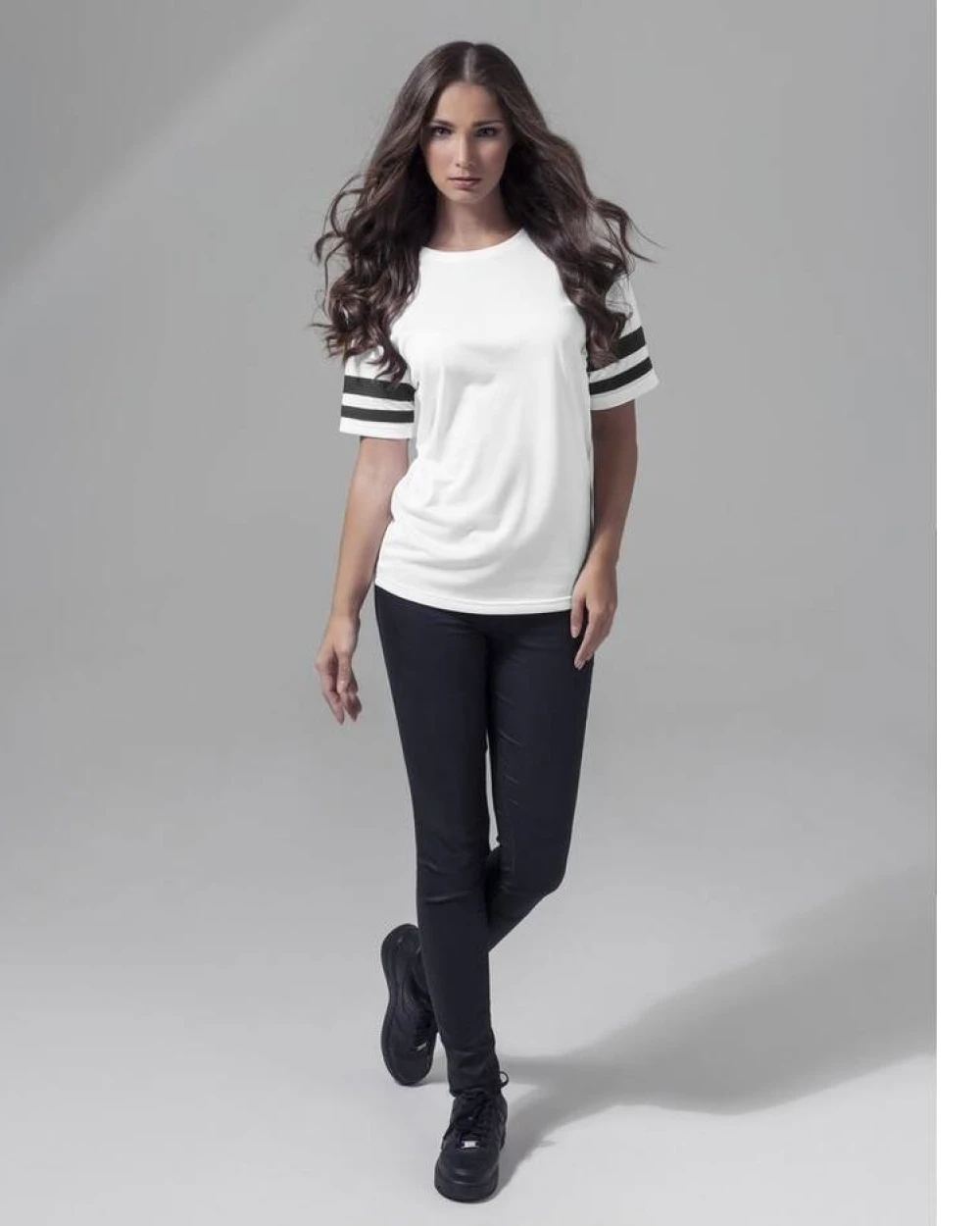 T-Shirts personnalisable BUILD YOUR BRAND Ladies Mesh Stripe