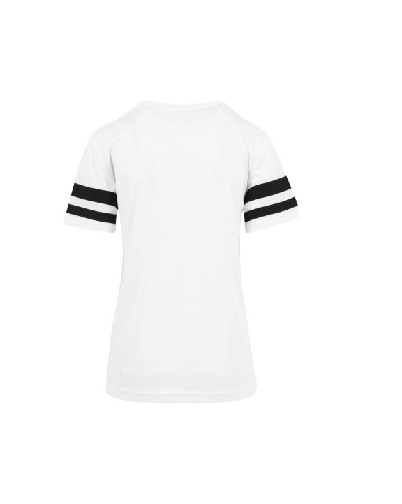BUILD YOUR BRAND Ladies Mesh Stripe T-Shirts personalisierbar