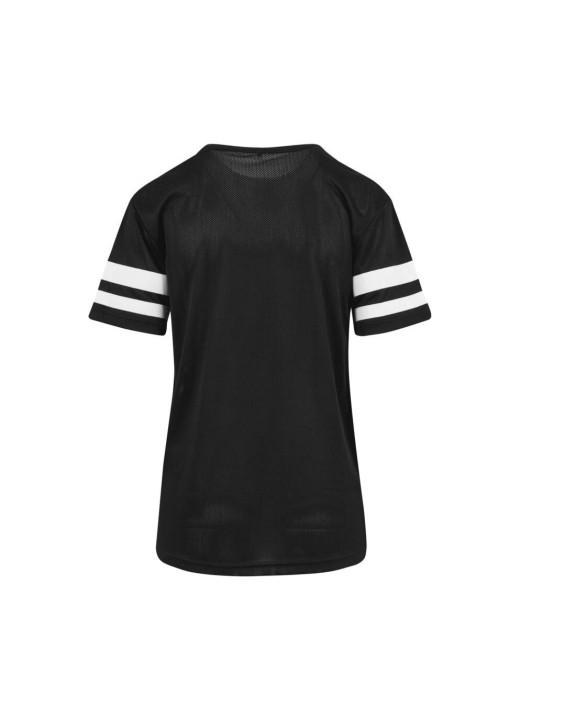 BUILD YOUR BRAND Ladies Mesh Stripe T-Shirts personalisierbar