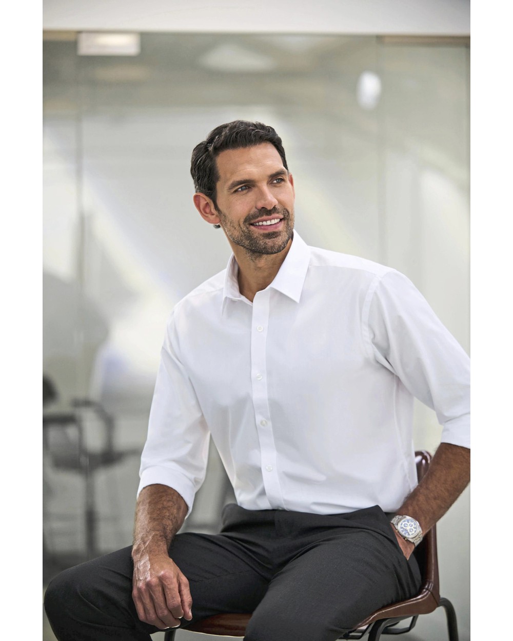 Chemises personnalisable BROOK TAVERNER Men´s Classic Fit Shirt Titan Longsleeve