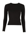 T-shirts BUILD YOUR BRAND Ladies Ultra Slim Longsleeve voor bedrukking &amp; borduring