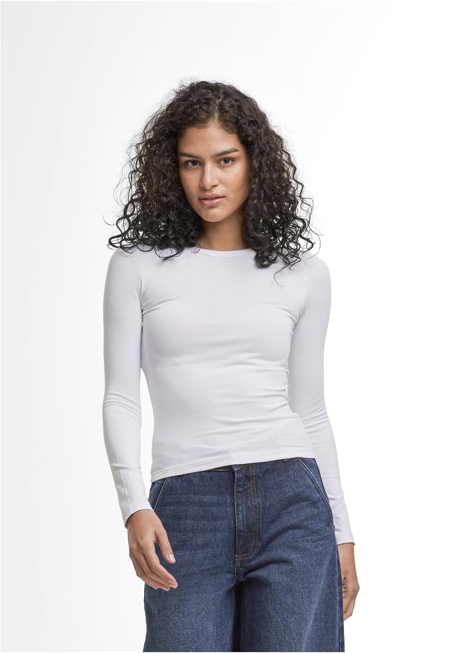 BUILD YOUR BRAND Ladies Ultra Slim Longsleeve T-Shirts personalisierbar