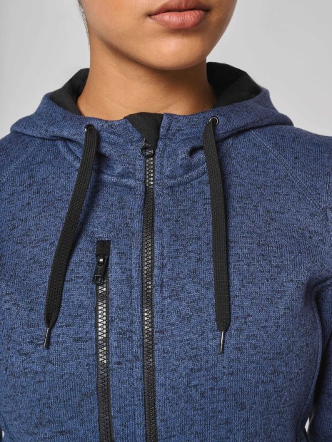 Vestes à personnaliser PROACT Veste à capuche chinée femme 