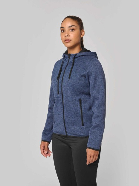 Vestes à personnaliser PROACT Veste à capuche chinée femme 