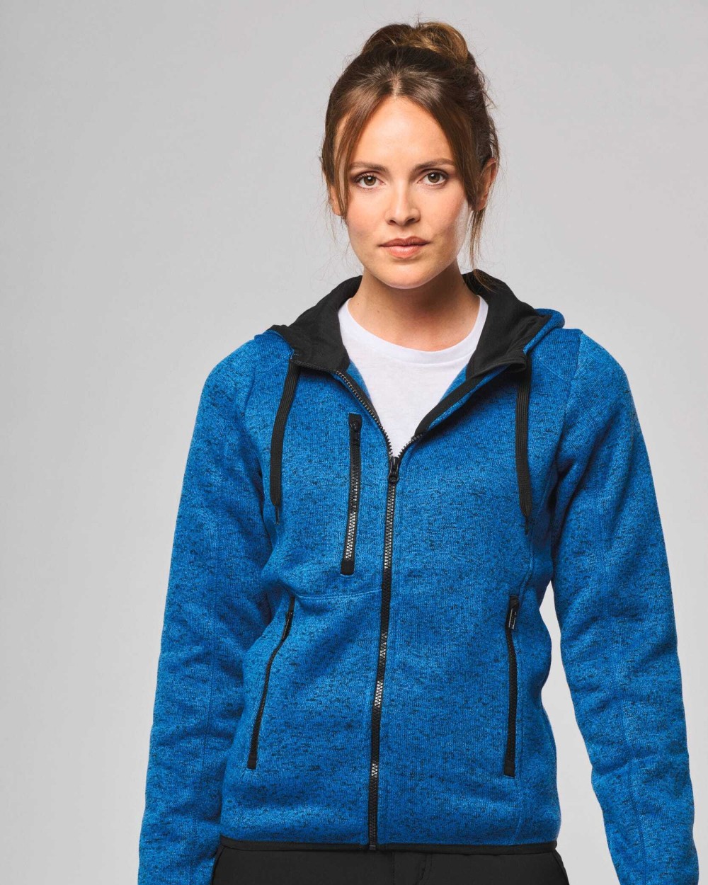 Vestes personnalisable PROACT Veste à capuche chinée femme