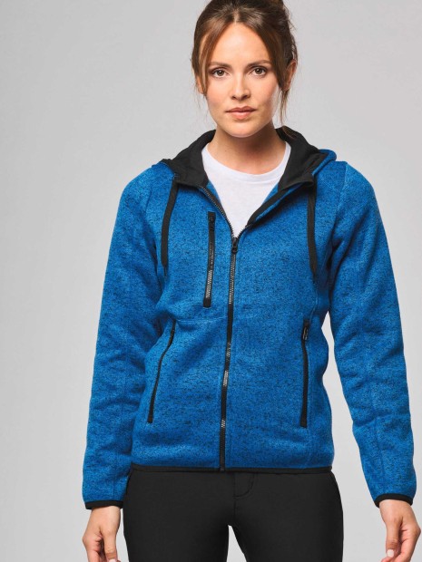 Vestes à personnaliser PROACT Veste à capuche chinée femme 