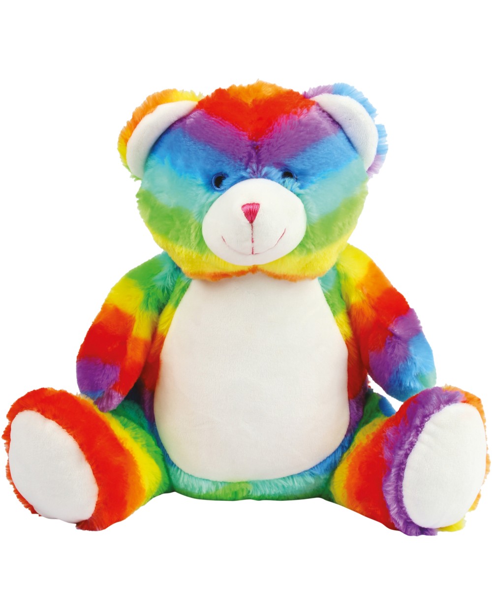 Benodigdheden MUMBLES Regenboogbeer met rits voor bedrukking &amp; borduring