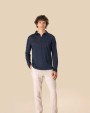 Polos personnalisable SPASSO Polo manches longues en lin homme