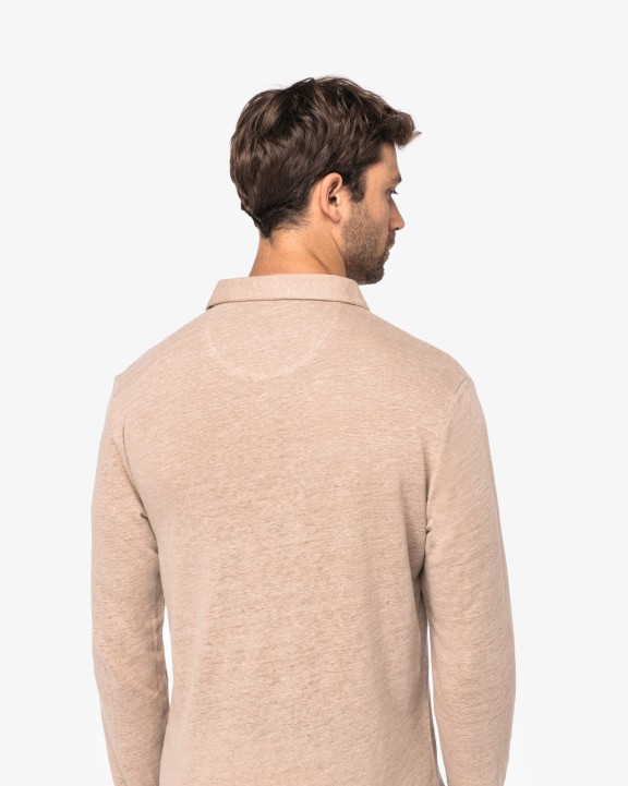 Polo's SPASSO Linnen polo lange mouwen heren voor bedrukking &amp; borduring