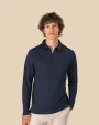 Polos personnalisable SPASSO Polo manches longues en lin homme