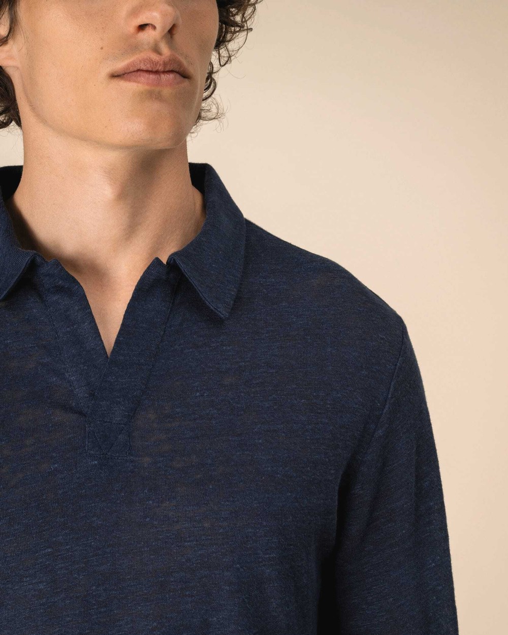 Polo's SPASSO Linnen polo lange mouwen heren voor bedrukking &amp; borduring