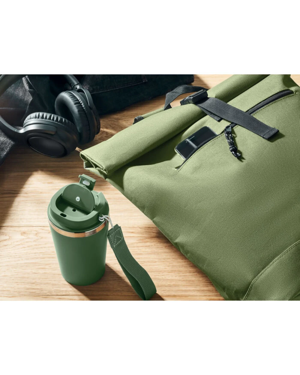 4DO Rolltop-Rucksack 600D Taschen personalisierbar