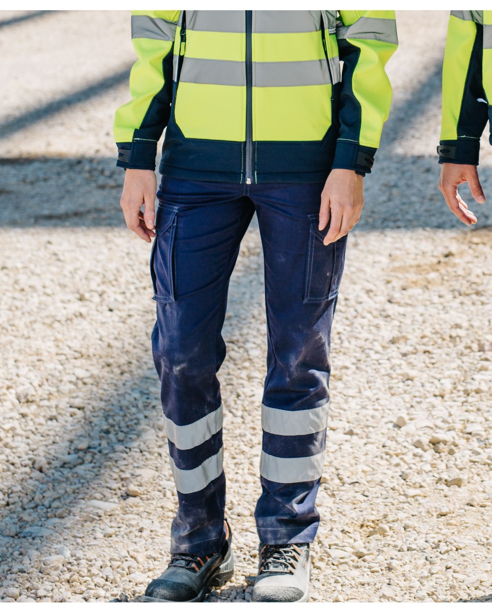 Broeken VELILLA MULTI-POCKET STRETCH TROUSERS WITH REFLECTIVE TAPE voor bedrukking &amp; borduring