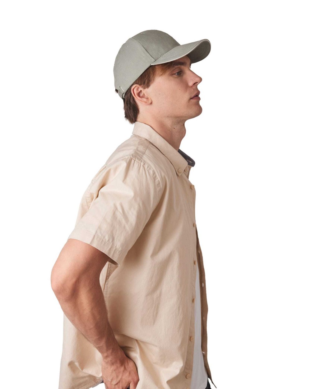 Casquettes personnalisable K-UP Casquette en coton biologique à sandwich contrasté - 6 panneaux