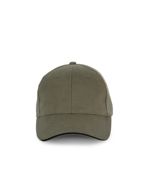 K-UP Casquette en coton biologique à sandwich contrasté - 6 panneaux /api/colors/3d512f16-cd0d-496a-b74d-85fff011c23e personnalisable