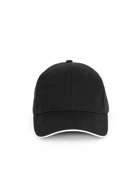 K-UP Casquette en coton biologique à sandwich contrasté - 6 panneaux /api/colors/e945e77a-c49d-482d-a416-924871e9a782 personnalisable