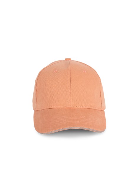 K-UP Casquette en coton biologique à sandwich contrasté - 6 panneaux /api/colors/d5f63f30-a860-4bd0-a92d-2cf1c1ae4504 personnalisable