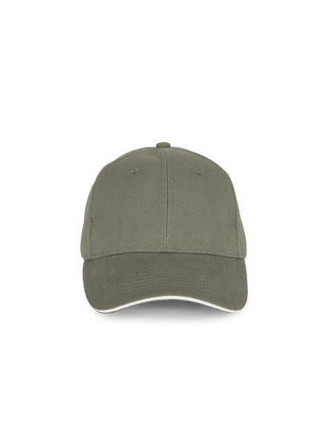 K-UP Casquette en coton biologique à sandwich contrasté - 6 panneaux /api/colors/c62ed4f8-6793-45e1-92db-2d01684dab8f personnalisable