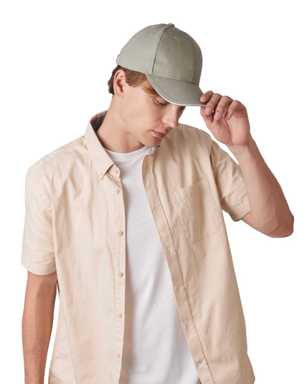 Casquettes personnalisable K-UP Casquette en coton biologique à sandwich contrasté - 6 panneaux