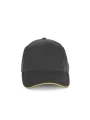 K-UP Casquette en coton biologique à sandwich contrasté - 6 panneaux /api/colors/d0af37b5-07e1-407c-b313-fa66abbbba32 personnalisable