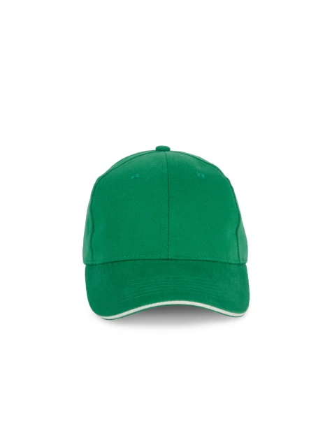 K-UP Casquette en coton biologique à sandwich contrasté - 6 panneaux /api/colors/a8622f6a-657c-4425-8fbd-fd564570b55b personnalisable