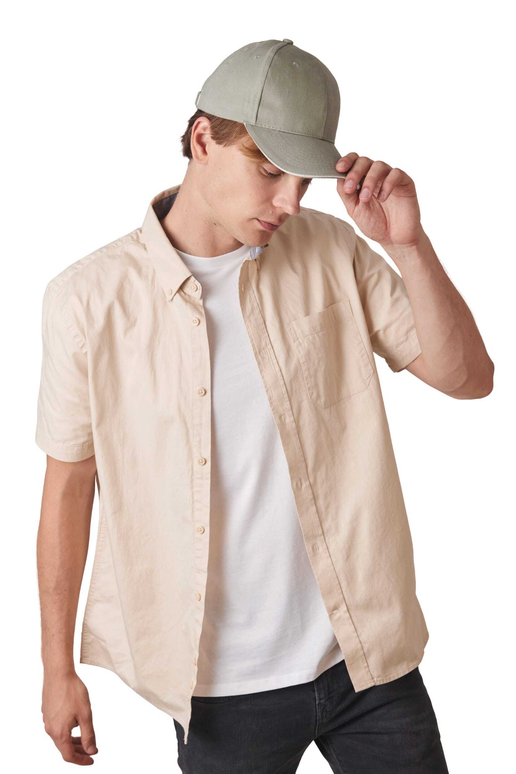 Casquettes personnalisable K-UP Casquette en coton biologique à sandwich contrasté - 6 panneaux