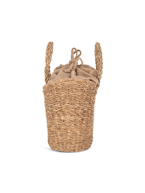 KIMOOD Sac panier demi-lune en jonc de mer  personnalisable