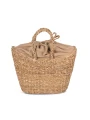 KIMOOD Sac panier demi-lune en jonc de mer  personnalisable