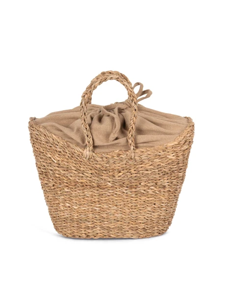 KIMOOD Sac panier demi-lune en jonc de mer  personnalisable