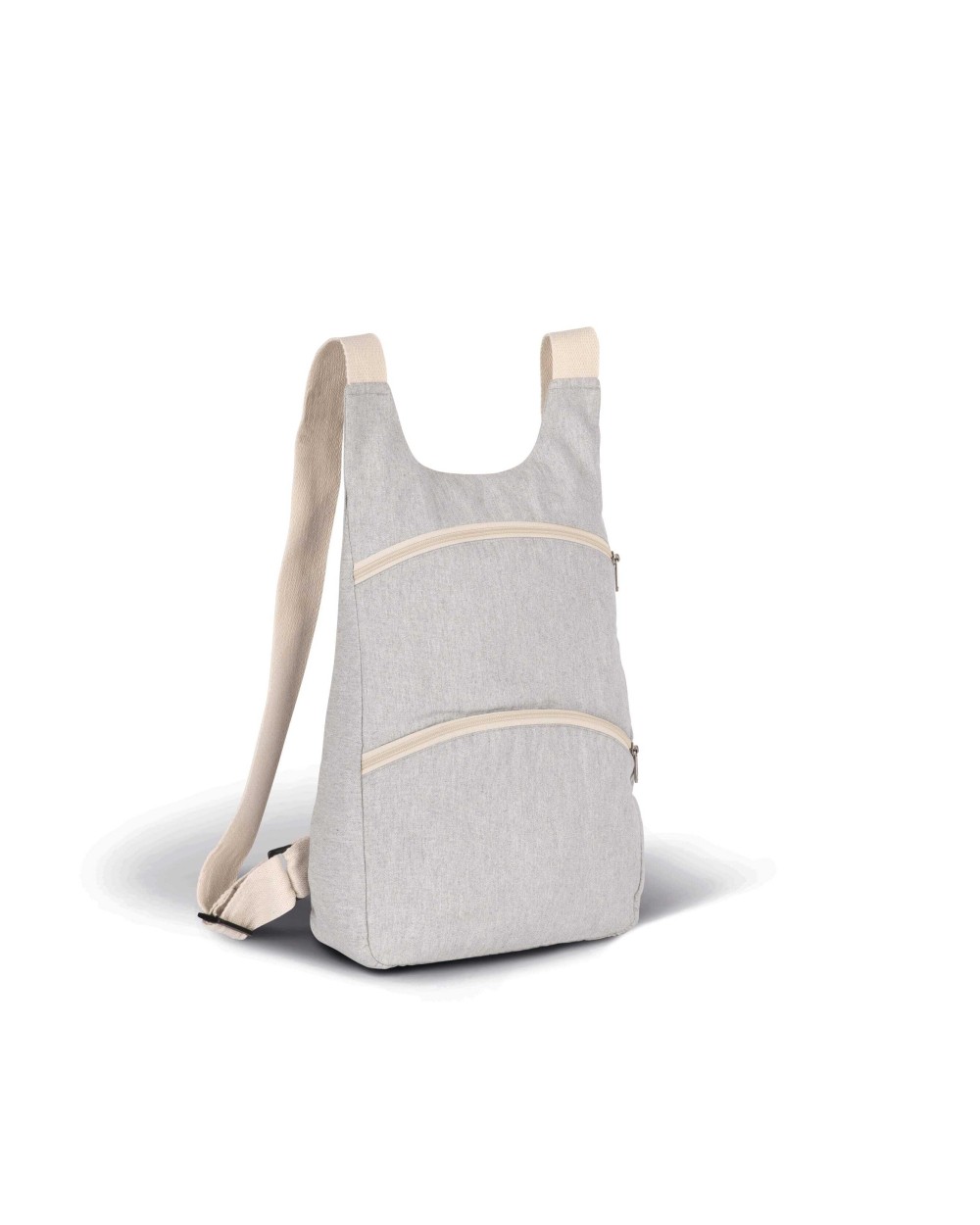 KIMOOD Recycelter Rucksack mit Anti-Diebstahlschutz-Tasche auf der Rückseite Taschen personalisierbar