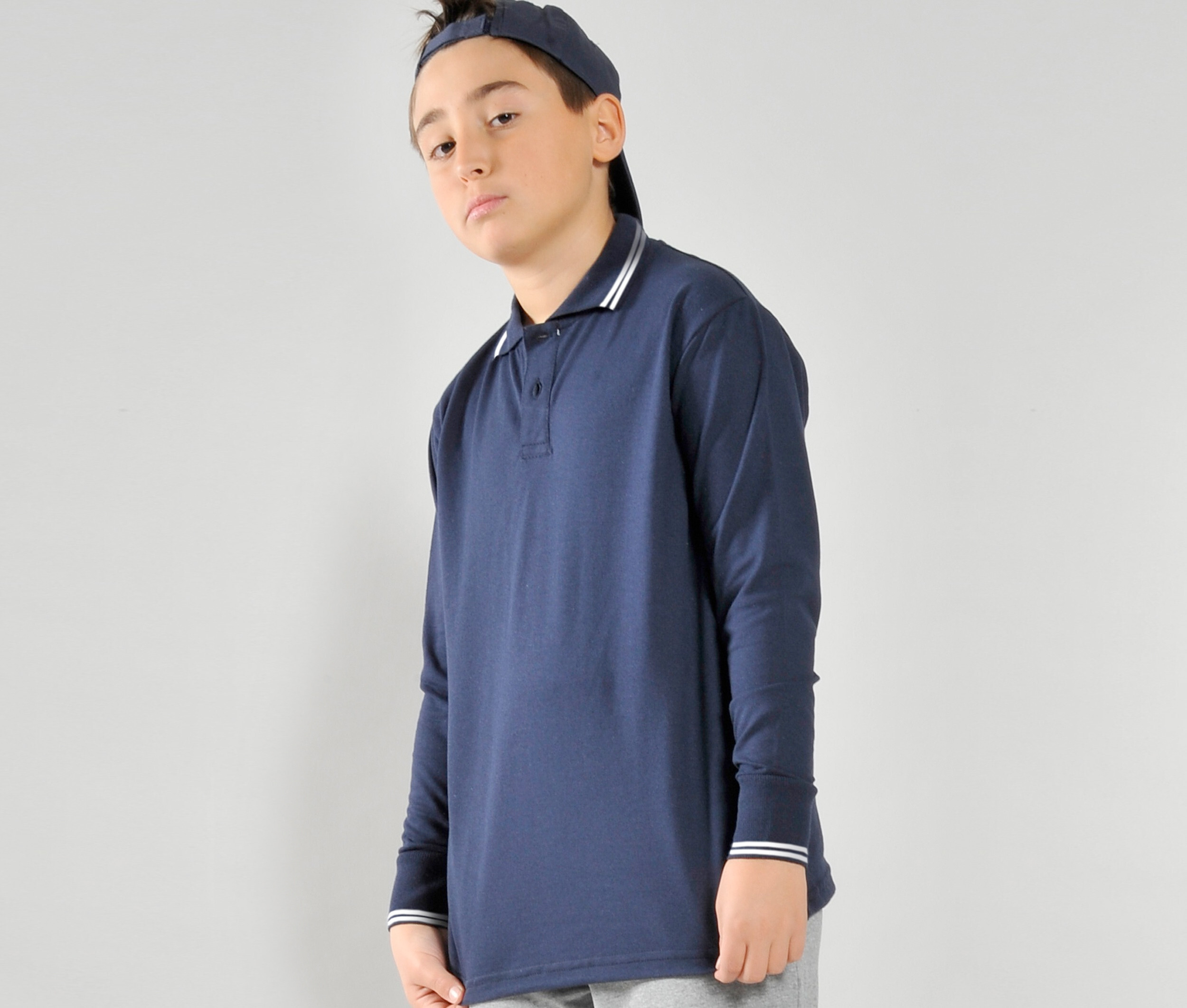 Polo's VESTI KIDS’ LONG SLEEVE PIQUÉ POLO SHIRT voor bedrukking &amp; borduring