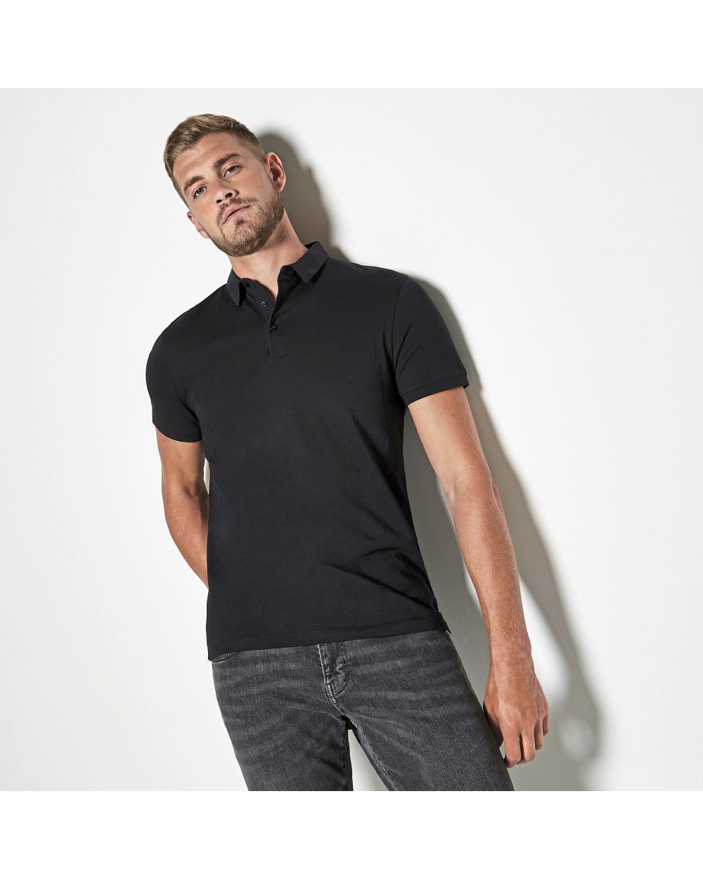 Polo's KUSTOM KIT Fashion Fit Bar Polo Shirt voor bedrukking &amp; borduring