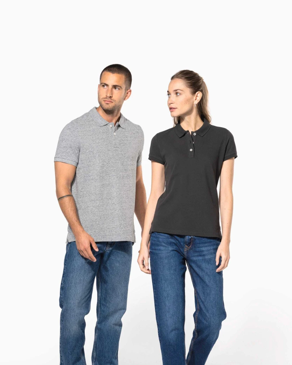Polos personnalisable KARIBAN Polo vintage manches courtes homme