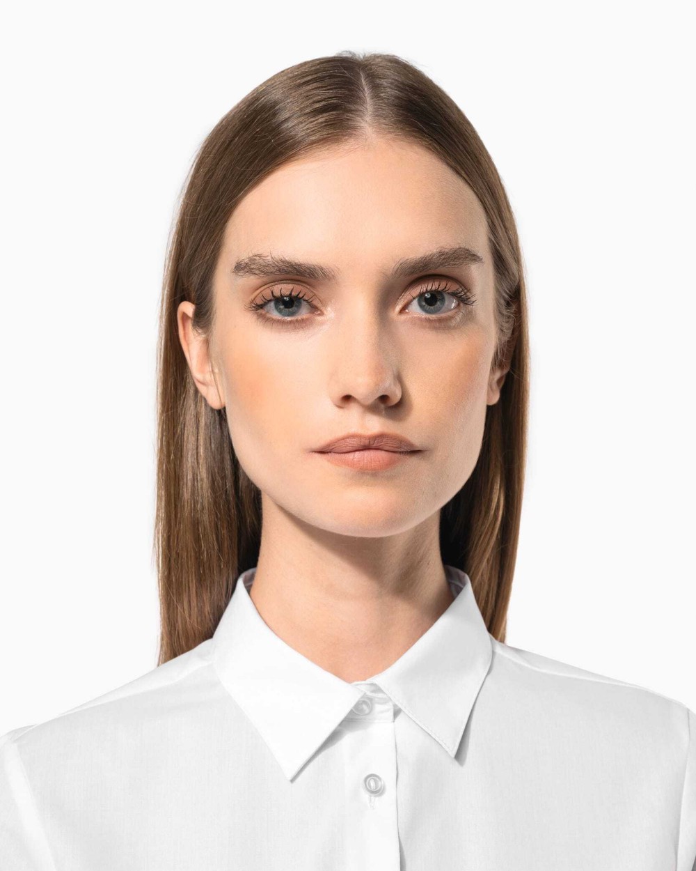 Chemises personnalisable KARIBAN Chemise popeline polycoton sans poche entretien facile femme