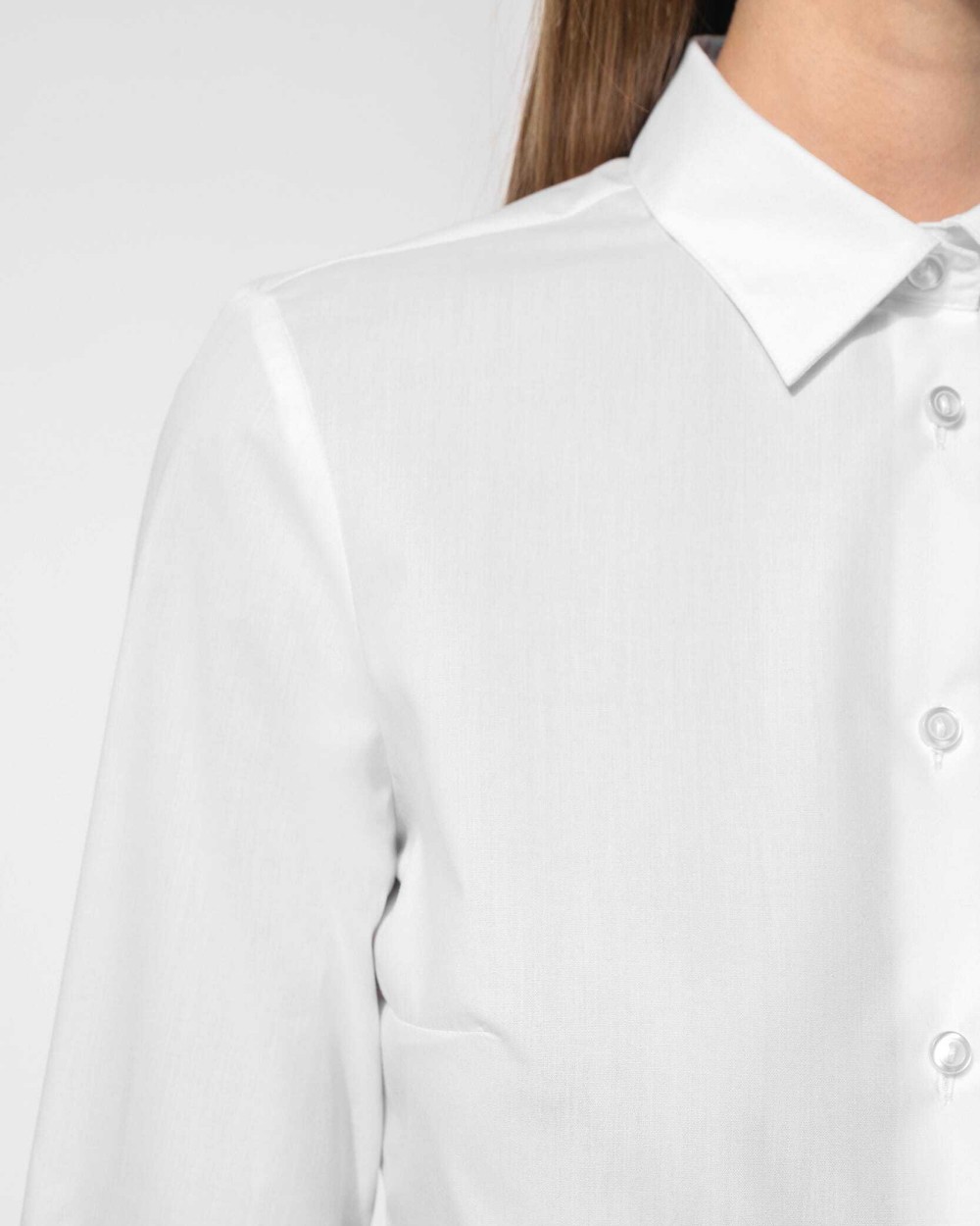 Chemises personnalisable KARIBAN Chemise popeline polycoton sans poche entretien facile femme