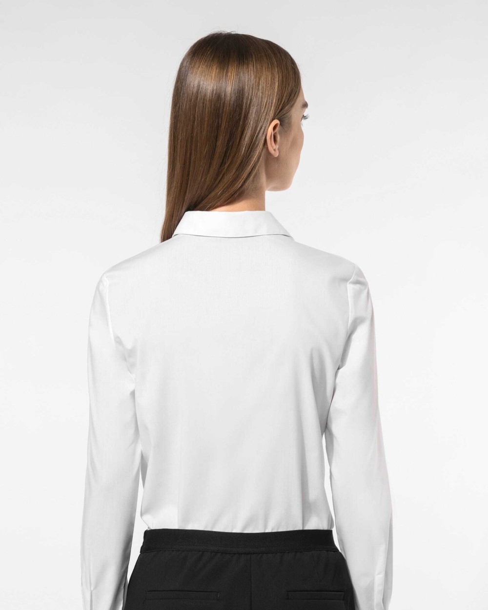 Chemises personnalisable KARIBAN Chemise popeline polycoton sans poche entretien facile femme