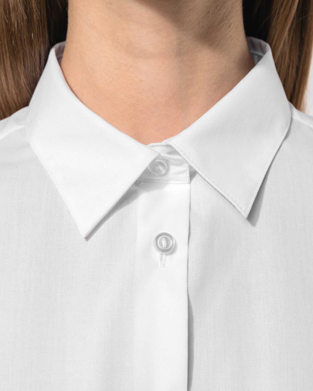 Chemises personnalisable KARIBAN Chemise popeline polycoton sans poche entretien facile femme