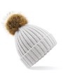 Bonnets personnalisable BEECHFIELD Bonnet epais avec pompon en fausse fourrure