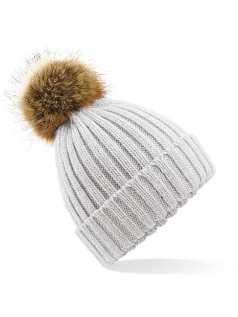 BEECHFIELD Bonnet epais avec pompon en fausse fourrure /api/colors/24aa43c8-39f7-4fe5-9d98-48c70f7ae002 personnalisable
