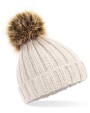 Bonnets personnalisable BEECHFIELD Bonnet epais avec pompon en fausse fourrure