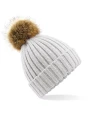 Bonnets personnalisable BEECHFIELD Bonnet epais avec pompon en fausse fourrure